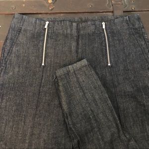 The Row Zip Detail Denim Pants, Size M
